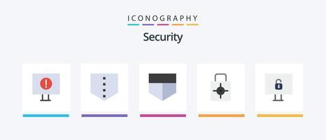 pacote de ícones de segurança plano 5, incluindo . segurança. segurança. design de ícones criativos vetor