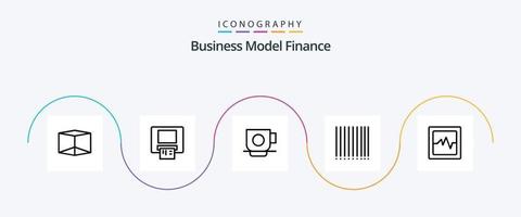 pacote de ícones da linha 5 das finanças, incluindo . finança. gráfico vetor