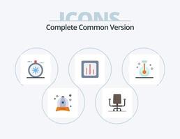 versão comum completa do pacote de ícones planos 5 design de ícones. química. Estatisticas. direção. relatório. gráfico vetor