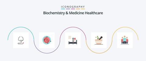 bioquímica e medicina pacote de ícones plano de saúde 5 incluindo medicina. hospital. médico. sopa. médico vetor