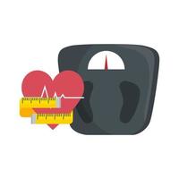escala medir peso com frequência cardíaca vetor