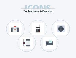 design de ícone do pacote de ícones planos de dispositivos 5. dispositivos. falante. aplicativo. rádio. dispositivos vetor