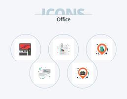 design de ícones do Office Flat Icon Pack 5. localização. alfinete. equipamento. escritório. documento vetor