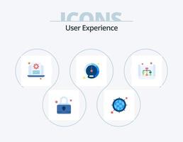 experiência do usuário flat icon pack 5 design de ícone. Mapa do site. mapa. rede. ux. site vetor