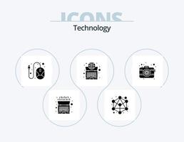 design de ícone do pacote de ícones de glifo de tecnologia 5. foto. computador portátil. linha. sistema. globo vetor