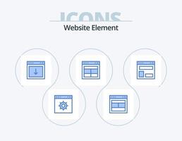 design de ícones do pacote de ícones azuis do elemento do site 5. texto. interface. local na rede Internet. dividir. elemento vetor