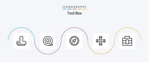 pacote de ícones da linha 5 de ferramentas, incluindo . ferramenta. ferramentas vetor