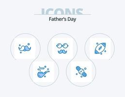 design de ícones do pacote de ícones azuis do dia dos pais 5. pai. copos. acessórios. pai. cavalheiro vetor