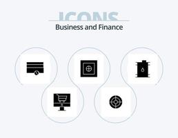 ícone de glifo financeiro pack 5 design de ícone. óleo. negócios. finança. barril. dinheiro vetor