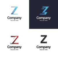 letra z design de pacote de logotipo grande design criativo de logotipos modernos para o seu negócio vetor