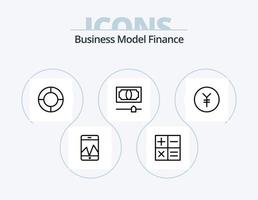 ícone da linha de finanças pack 5 design de ícones. . . dinheiro. marcação. rótulo vetor