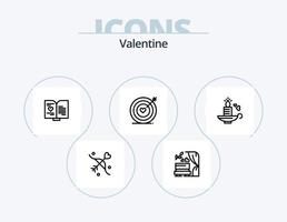 ícone da linha dos namorados pack 5 design de ícones. amor. coelho. clássico. casamento. piano vetor