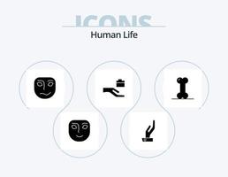 ícone de glifo humano pack 5 design de ícone. articulações. saúde. emoção. anatomia. mão vetor
