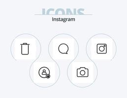 design de ícones do pacote de ícones de linha do instagram 5. . lixo. procurar. conjuntos. atualizar vetor