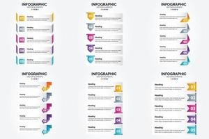 use este conjunto de infográficos de ilustração vetorial para publicidade em um folheto. folheto. ou revista. vetor