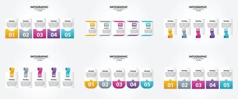 este conjunto de infográficos vetoriais é perfeito para anunciar em um folheto. folheto. ou revista. vetor