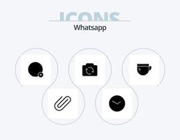 design de ícones do pacote de ícones de glifo do whatsapp 5. chá. ui. básico. básico. Câmera vetor