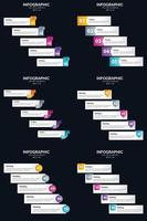 nosso pacote de infográficos vetor 6 inclui uma variedade de infográficos e diagramas com temas de negócios.