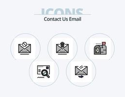 linha de e-mail cheia de ícones do pacote 5 design de ícones. bandeja. e-mail. e-mail. download. correspondência vetor
