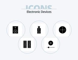 design de ícone do pacote de ícones de glifo de dispositivos 5. gadgets. dispositivos. eletrônicos. USB. disco vetor