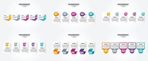 esses infográficos de ilustração vetorial são perfeitos para anunciar em um folheto. folheto. ou revista. vetor