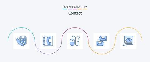 entre em contato com o pacote de ícones azul 5, incluindo entre em contato conosco. comunicação. Contatos. on-line. Área de Trabalho vetor