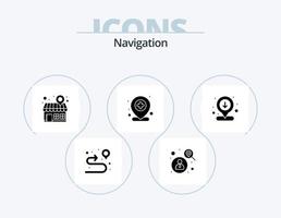 pacote de ícones de glifos de navegação 5 design de ícones. interação. mais. endereço. mapa. adicionar vetor