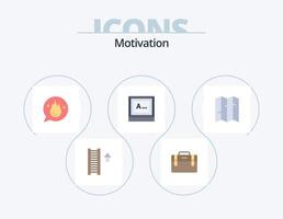 ícone plano de motivação pack 5 design de ícone. mapa. texto. bater papo. digitando. treinamento vetor