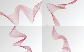 fundos de vetores abstratos de curva de onda para um design contemporâneo e elegante