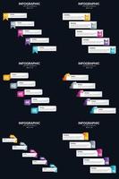 adicione impacto à sua apresentação com o pacote de infográficos vetor 6 e diagramas de ciclo