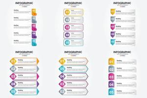 este conjunto de infográficos de ilustração vetorial é perfeito para anunciar em um folheto. folheto. ou revista. vetor