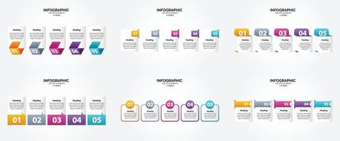 infográficos vetoriais de design plano definidos para publicidade em brochuras. panfletos. e revistas. vetor