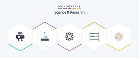 ciência 25 pacote de ícones planos incluindo . . Ciência. estrelas. Ciência vetor