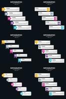 nosso pacote de infográficos vetor 6 inclui uma variedade de infográficos e diagramas com temas de negócios.