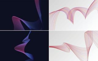 fundos vetoriais abstratos de curva de onda moderna para um visual elegante e contemporâneo vetor