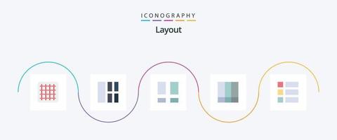 pacote de ícones de 5 planos de layout, incluindo layout. quadro. layout. colagem. disposição vetor