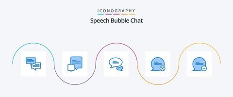 pacote de ícones azul 5 de bate-papo, incluindo . menos. mensagens de texto. excluir. interação vetor