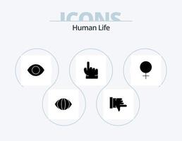 ícone de glifo humano pack 5 design de ícone. . gênero. humano. fêmea. apontar vetor