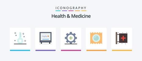 pacote de ícones de 5 planos de saúde e medicina, incluindo médico. preservativo. batimento cardiaco. médico. saúde. design de ícones criativos vetor