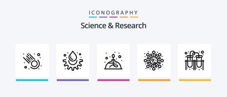 pacote de ícones da linha 5 da ciência, incluindo louro. Educação. laboratório. tempo. parar. design de ícones criativos vetor