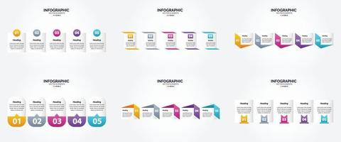 os infográficos vetoriais de design plano neste conjunto são ideais para publicidade em um folheto. folheto. ou revista. vetor