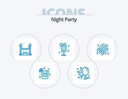 design de ícones do pacote de ícones azuis de festa noturna 5. . festa. noite. noite. festa vetor