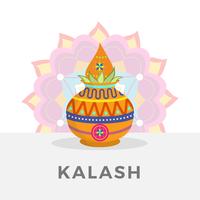 Ilustração plana do vetor de Kalash