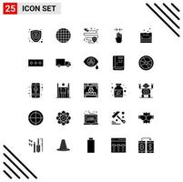 25 ícones criativos, sinais modernos e símbolos de pinos de banheiro de segurança, elementos de design vetoriais editáveis vetor