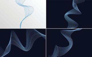 fundos vetoriais abstratos de curva de onda moderna para um design elegante e contemporâneo vetor