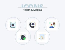 saúde e ícone plano médico pack 5 design de ícones. . consulta. proteção. pergunte a um médico. assistência médica vetor