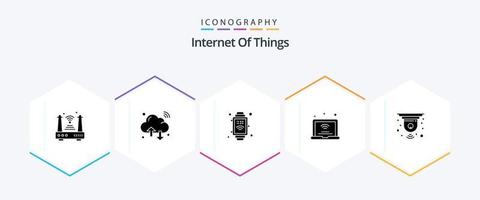 internet das coisas pacote de ícones de 25 glifos, incluindo wi-fi. Internet das Coisas. iot. Internet. Internet das Coisas vetor