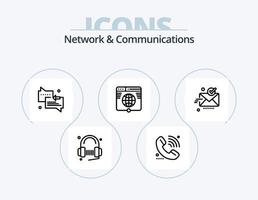 rede e linha de comunicação icon pack 5 design de ícone. bom. enviado. Internet. enviar. reconhecer vetor