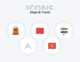 mapas e design de ícones de pacote de ícones planos de viagem 5. . . férias. ponteiro. direção vetor