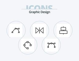 design de ícones de linha de design pack 5 design de ícones. . fundo. . esquerda vetor